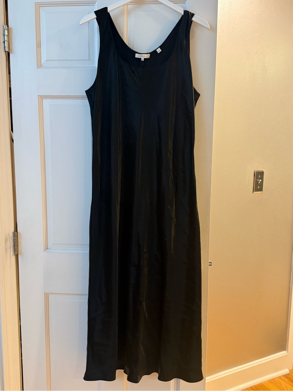 Vince Black Bias Tank Sleeveless Dress